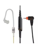 AUDIO ACCESSORY-EARPIECE, 1-WIRE ENH CLEAR TUBE EARPIECE, 2.5MM SINGLE PIN, ANGLED